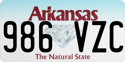 AR license plate 986VZC
