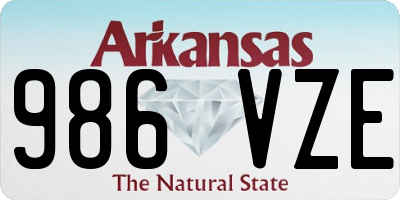 AR license plate 986VZE