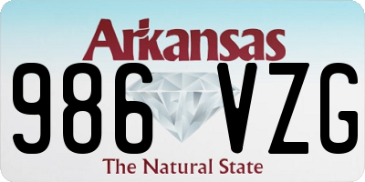 AR license plate 986VZG