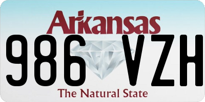 AR license plate 986VZH