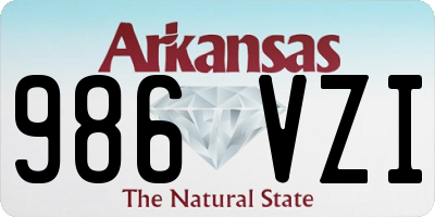 AR license plate 986VZI