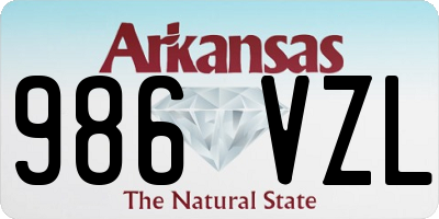 AR license plate 986VZL