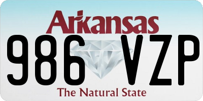 AR license plate 986VZP