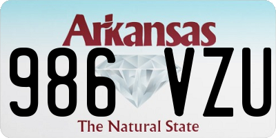AR license plate 986VZU