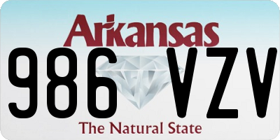 AR license plate 986VZV