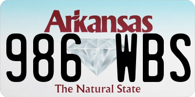 AR license plate 986WBS