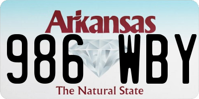 AR license plate 986WBY
