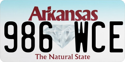 AR license plate 986WCE