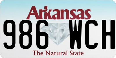 AR license plate 986WCH