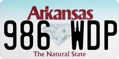 AR license plate 986WDP