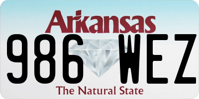 AR license plate 986WEZ