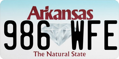 AR license plate 986WFE