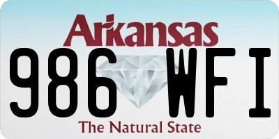 AR license plate 986WFI