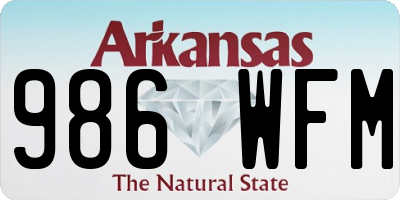 AR license plate 986WFM