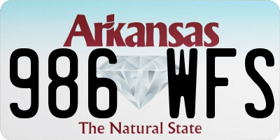 AR license plate 986WFS