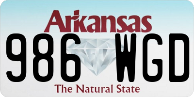 AR license plate 986WGD