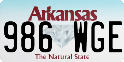 AR license plate 986WGE