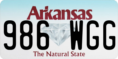 AR license plate 986WGG