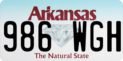 AR license plate 986WGH