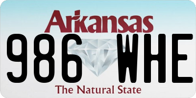 AR license plate 986WHE