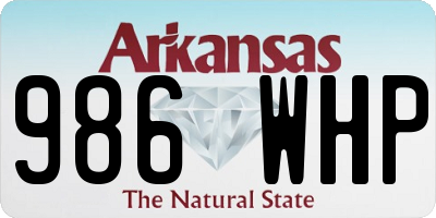 AR license plate 986WHP