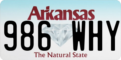 AR license plate 986WHY