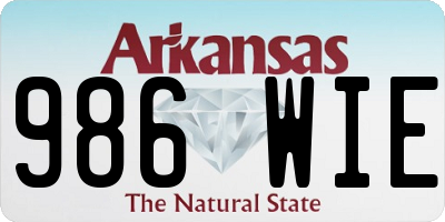 AR license plate 986WIE