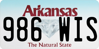 AR license plate 986WIS