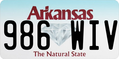 AR license plate 986WIV