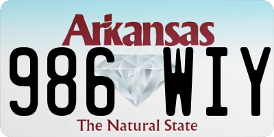 AR license plate 986WIY