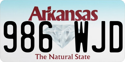 AR license plate 986WJD