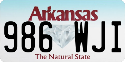 AR license plate 986WJI