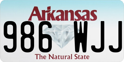 AR license plate 986WJJ