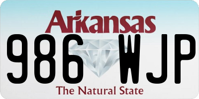 AR license plate 986WJP