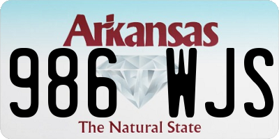 AR license plate 986WJS