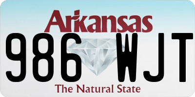 AR license plate 986WJT