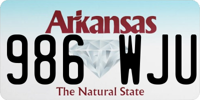AR license plate 986WJU