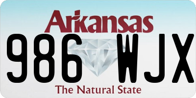 AR license plate 986WJX
