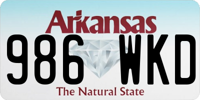 AR license plate 986WKD