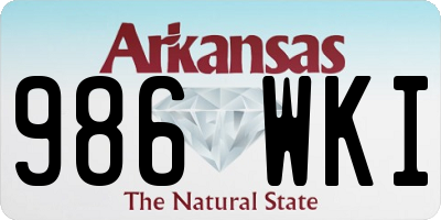 AR license plate 986WKI
