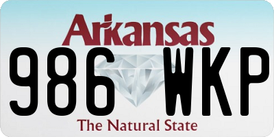 AR license plate 986WKP