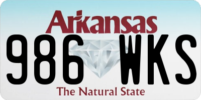 AR license plate 986WKS
