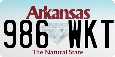 AR license plate 986WKT