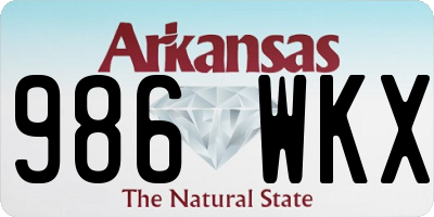 AR license plate 986WKX