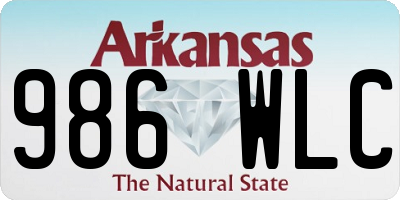AR license plate 986WLC