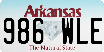 AR license plate 986WLE