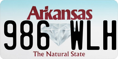 AR license plate 986WLH