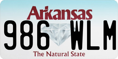 AR license plate 986WLM