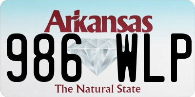 AR license plate 986WLP