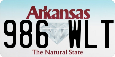 AR license plate 986WLT